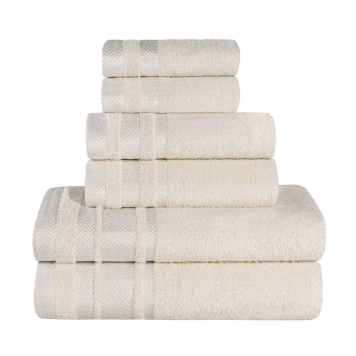Hays Cotton Medium Weight 6 Piece Bathroom Towel Set - Ivory