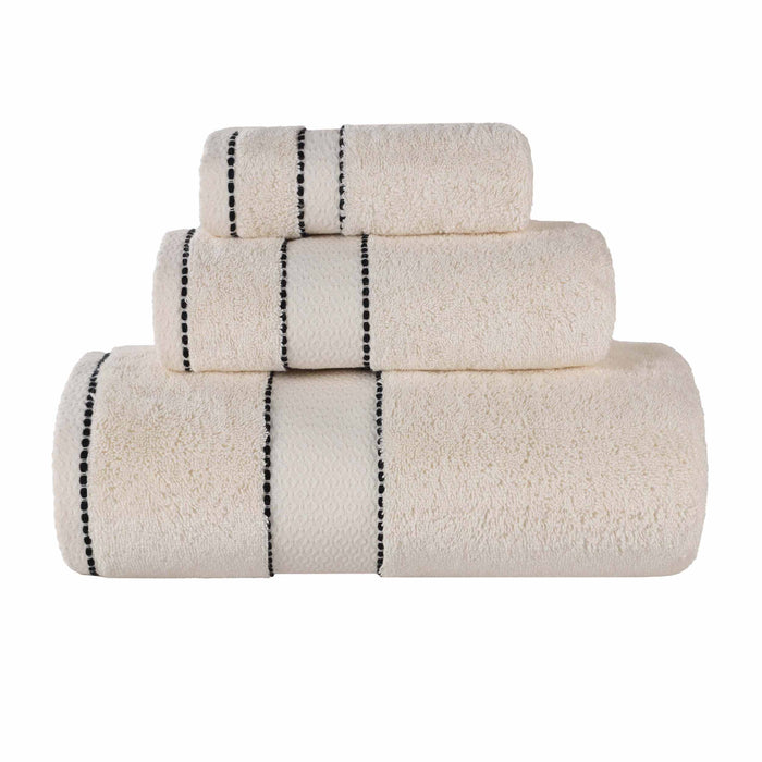 Niles Egypt Produced Giza Cotton Dobby Absorbent 3 Piece Towel Set