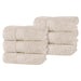 Atlas Cotton Plush Absorbent Heavyweight Luxury Hand Towel Set of 6 - Ivory