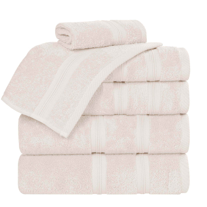 Smart Dry Zero Twist Cotton 6 Piece Solid Assorted Towel Set