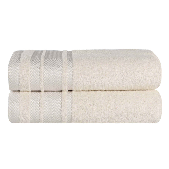 Hays Cotton Soft Medium Weight Bath Sheet Set of 2 - Ivory