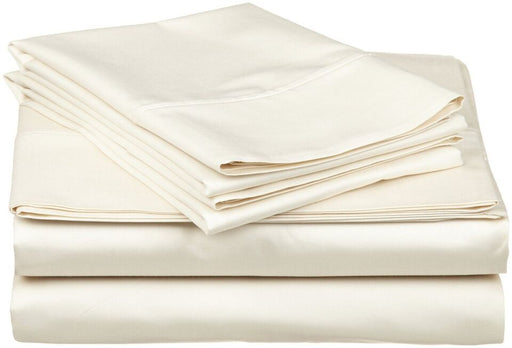 Organic Cotton 250 Thread Count Solid Waterbed Sheet Set - Ivory