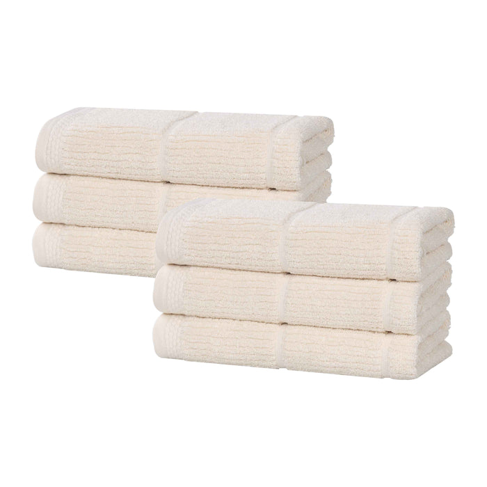 Milo Smart Twist Cotton Solid Hand Towels, Set of 6