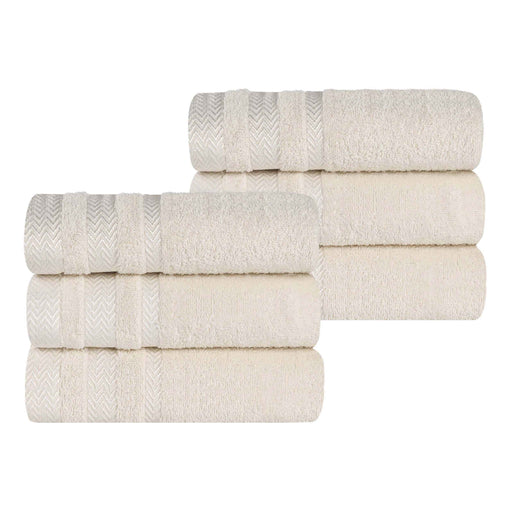 Hays Cotton Soft Medium Weight Hand Towel Set of 6 - Ivory