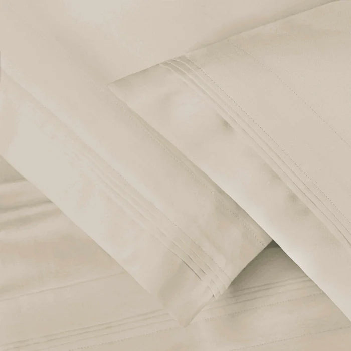 1500 Thread Count Egyptian Cotton Solid 2 Piece Pillowcase Set - Ivory