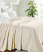 Cotton All Season Diamond Bed Blanket & Sofa Throw - Ivory