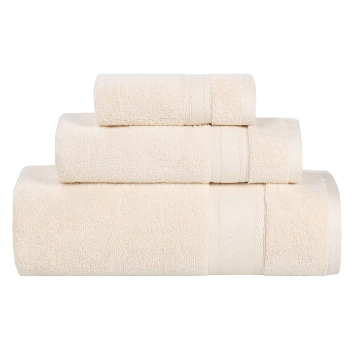 Belmont Zero Twist Cotton Medium Weight Absorbent 3 Piece Towel Set