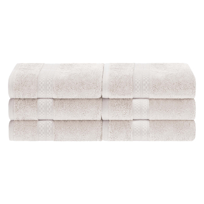 Rayon from Bamboo Blend Solid 6 Piece Hand Towel Set - Ivory
