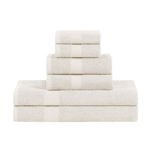 Frankly Eco Friendly Cotton 6 Piece Towel Set - Ivory