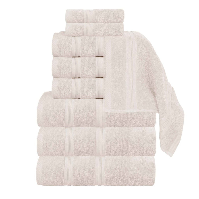 Smart Dry Zero Twist Cotton 9 Piece Solid Assorted Towel Set