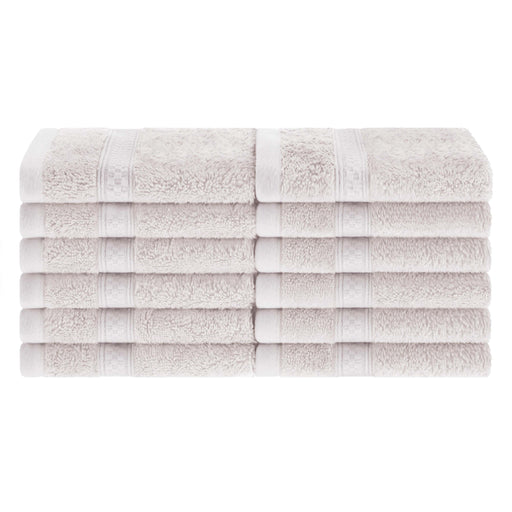 Rayon from Bamboo Blend Solid 12 Piece Face Towel Set - Ivory