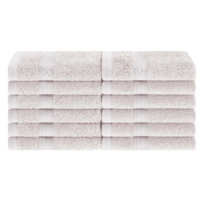 Rayon from Bamboo Blend Solid 12 Piece Face Towel Set - Ivory