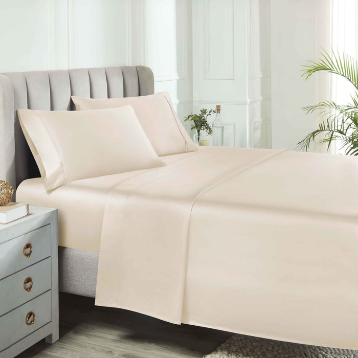 Egyptian Cotton 850 Thread Count Solid Bed Sheet Set - Ivory