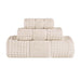 Zero Twist Cotton Waffle Honeycomb Plush Absorbent 3-Piece Towel Set - Ivory