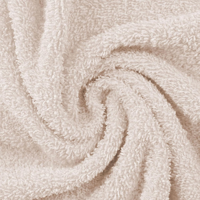 Cotton Eco Friendly Solid 12 Piece Towel Set - Ivory