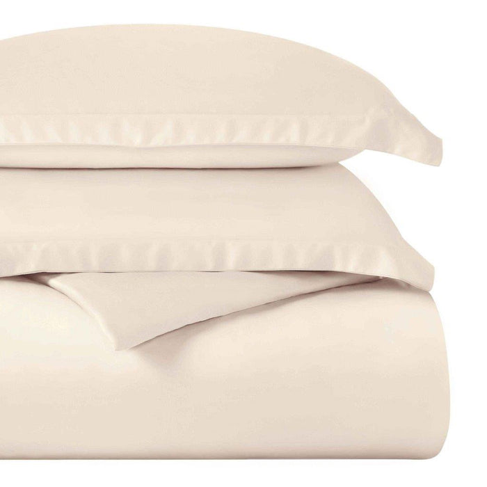 Egyptian Cotton 400 Thread Count Solid Duvet Cover Set - Ivory