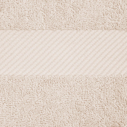 Kendell Egyptian Cotton 4 Piece Bath Towel Set with Dobby Border - Blue Nile Mills