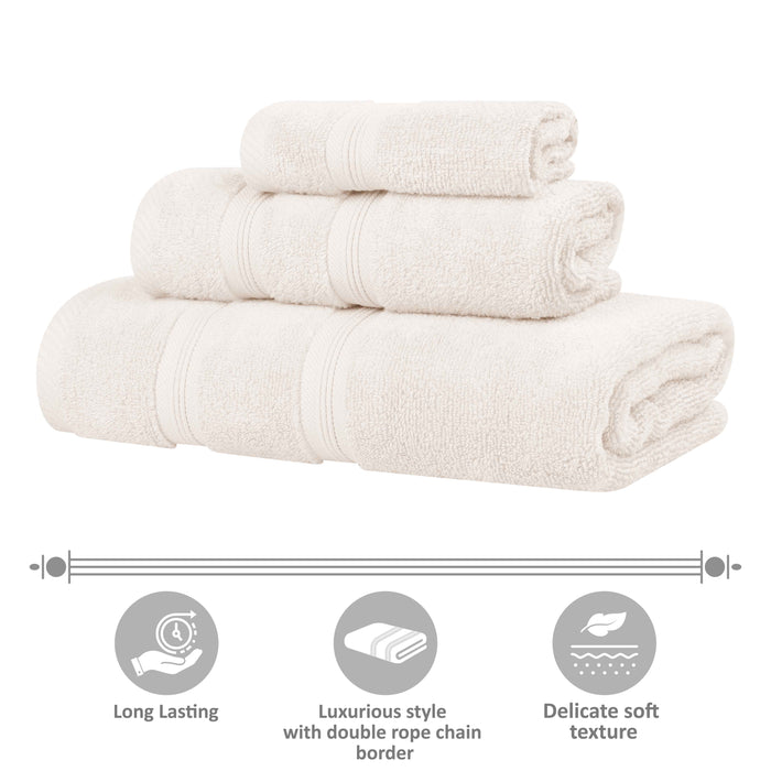 Smart Dry Zero Twist Cotton 8 Piece Solid Assorted Towel Set