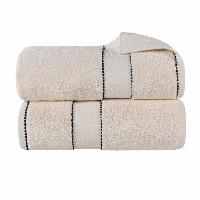 Niles Egypt Produced Giza Cotton Dobby Ultra-Plush Bath Sheet Set of 2