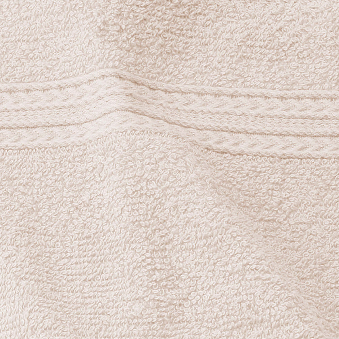 Cotton Eco Friendly 12 Piece Solid Face Towel Set - Ivory
