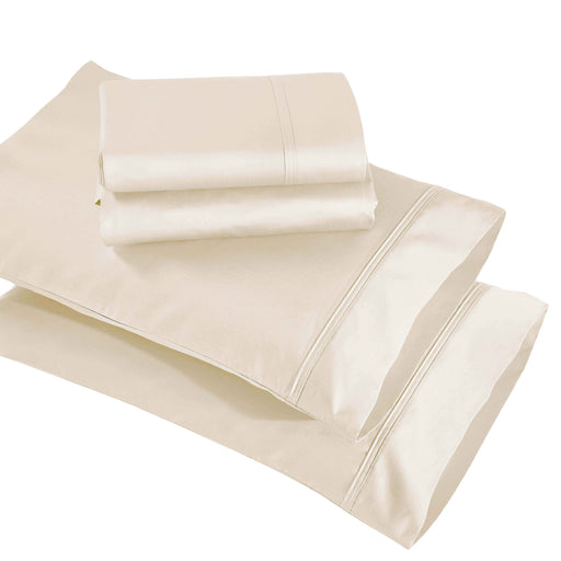 Egyptian Cotton 850 Thread Count Solid Bed Sheet Set - Ivory