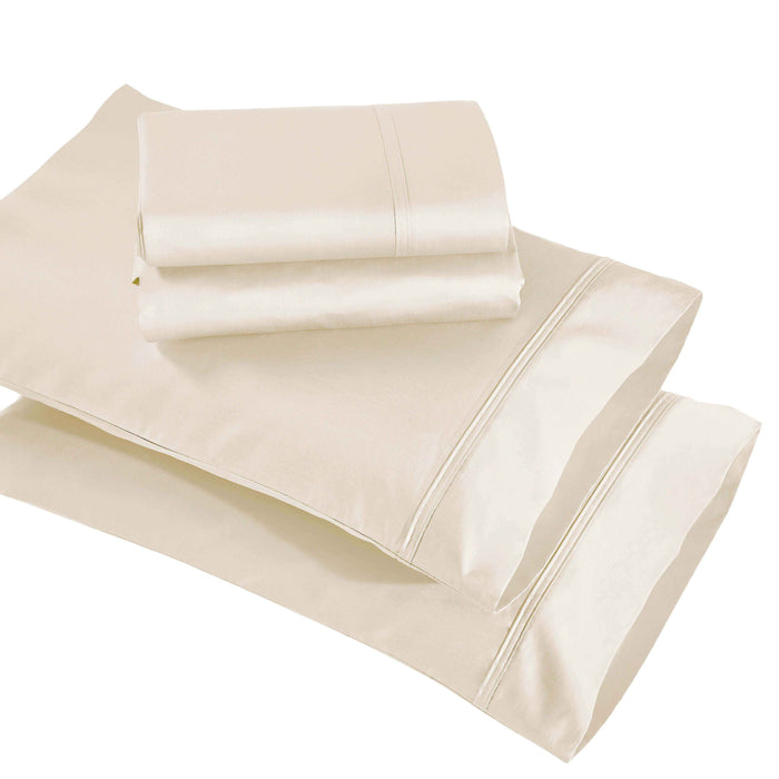 Egyptian Cotton 850 Thread Count Solid Bed Sheet Set - Ivory