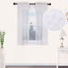 Embroidered Lightweight Sheer Floral Scroll Curtain Panel Set - Ivory