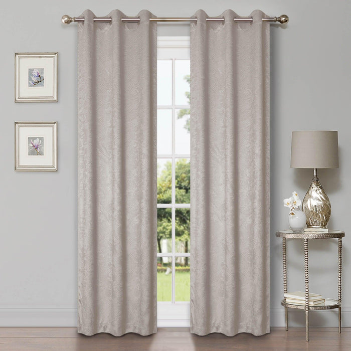 Waverly Thermal Blackout Grommet 2 Piece Curtain Panel Set 42" - Ivory