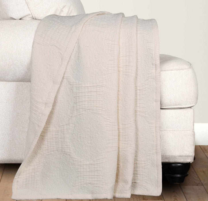 Tanta Cotton Medium Weight Crinkle Woven Coverlet