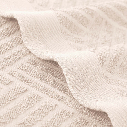 Basketweave Egyptian Cotton Jacquard 3 Piece Assorted Towel Set - Blue Nile Mills