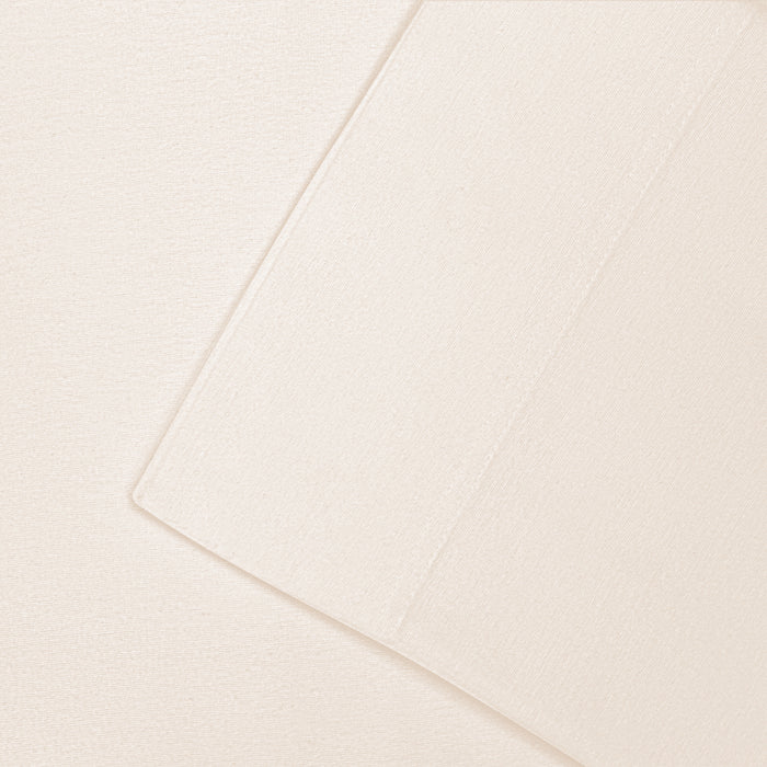 Flannel Cotton Modern Solid Deep Pocket Bed Sheet Set - Ivory