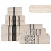 Sadie Zero Twist Cotton Solid Jacquard Floral Motif 9 Piece Towel Set - Ivory