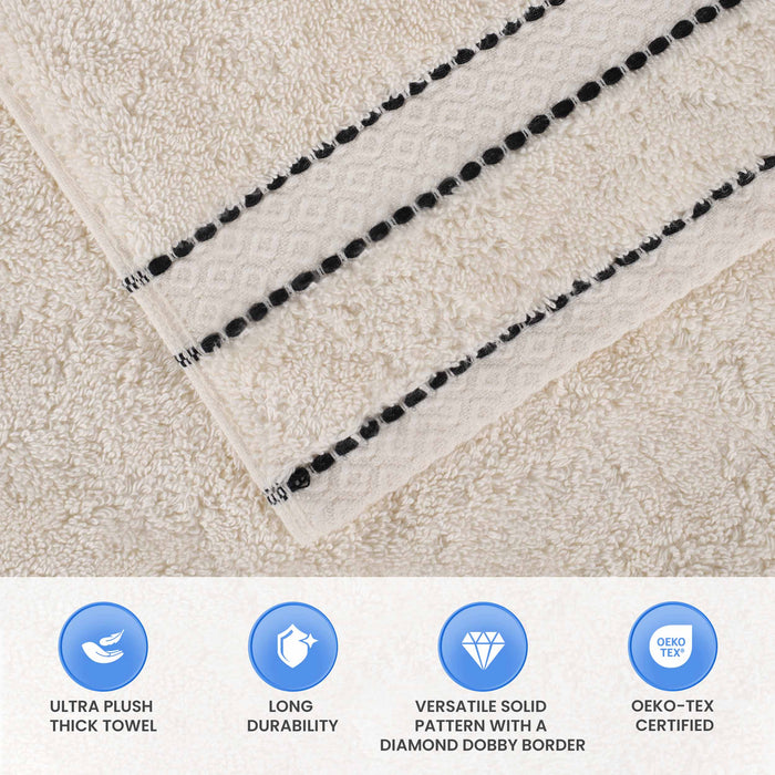 Niles Egypt Produced Giza Cotton Dobby Ultra-Plush 9 Piece Towel Set