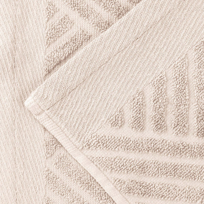 Basketweave Egyptian Cotton Jacquard 3 Piece Assorted Towel Set - Blue Nile Mills