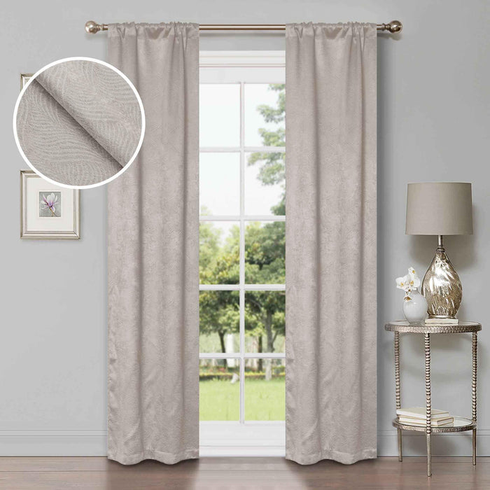 Waverly Modern Washable Room Darkening Blackout Curtain Panel Set