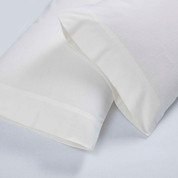 Rome Flannel Cotton Solid Brushed Pillowcases, Set of 2