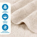 Cotton Solid & Jacquard Chevron 8 Piece Assorted Towel Set - Ivory