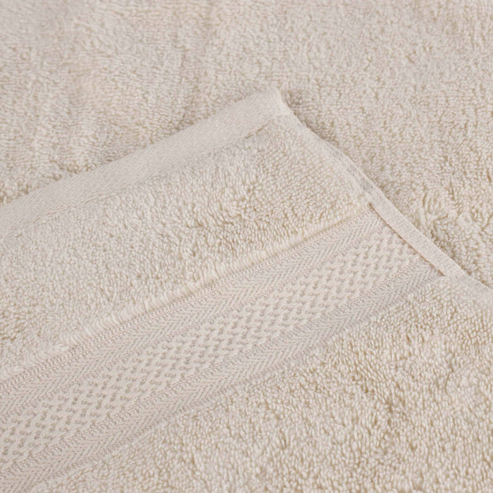 Zero Twist Cotton Elegant Soft Absorbent 3 Piece Solid Towel Set