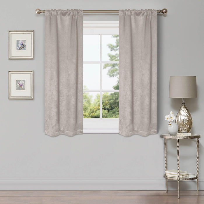 Waverly Thermal Blackout Grommet Curtain Panel Set 26" - Ivory