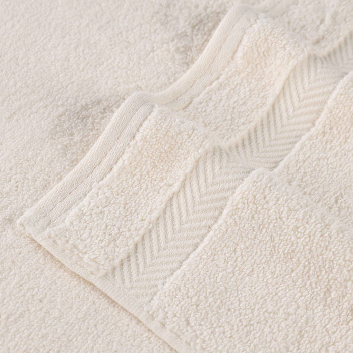 Cotton Zero Twist 2 Piece Bath Sheet Towel Set - Ivory