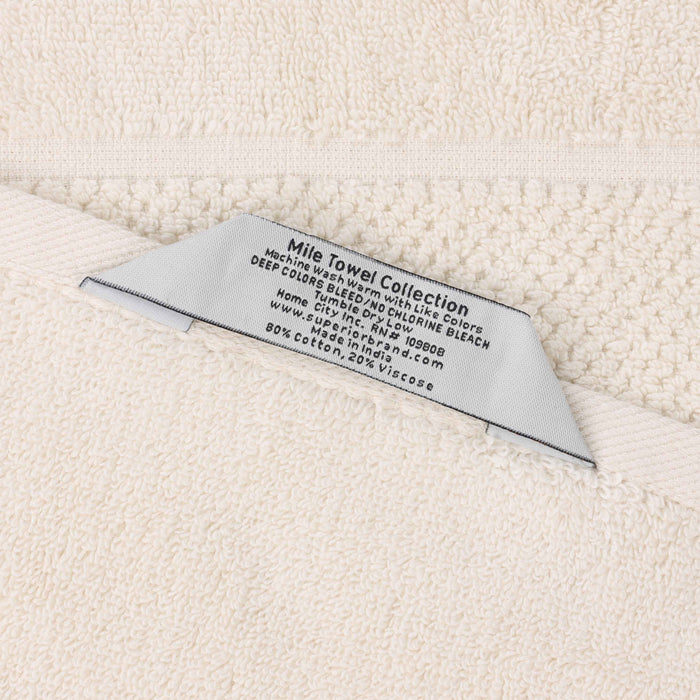 Mile Smart Twist Cotton Solid Broad Border Bath Sheets, Set of 2