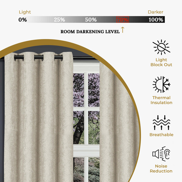 Waverly Modern Washable Room Darkening Blackout Curtain Panel Set