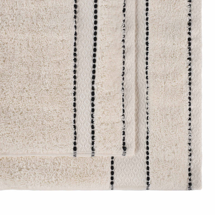 Niles Egypt Produced Giza Cotton Dobby Ultra-Plush Bath Towel Set of 3 - Ivory