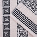 Athens Cotton Greek Scroll and Floral 4 Piece Assorted Bath Towel Set - Ivory-Black