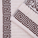 Athens Cotton with Greek Scroll and Floral Pattern 8-Piece Towel Set - Ivory-Chocolate