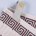 Athens Cotton Greek Scroll and Floral 6-Piece Assorted Towel Set - Ivory-Chocolate