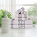 Athens Cotton Greek Scroll and Floral 6-Piece Assorted Towel Set - Ivory-Chrome