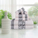 Athens Cotton Greek Scroll and Floral 6-Piece Assorted Towel Set - Ivory-Gray