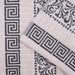 Athens Cotton with Greek Scroll and Floral Pattern 8-Piece Towel Set - Ivory-Gray