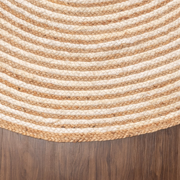 Braided Jute Reversible Handwoven Indoor Outdoor Area Rug - Ivory